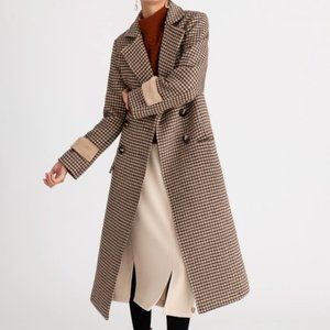 Petite Studio NYC Britta Wool Coat Plaid (M)